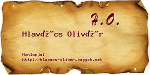 Hlavács Olivér névjegykártya