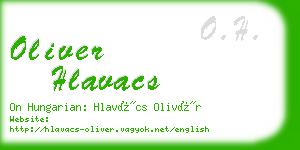 oliver hlavacs business card